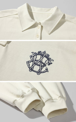 Minimalist Ribbed Knit Lounge Set with Logo Embroidery
