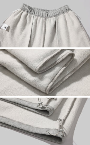 Fleece Wide Leg Sweatpants Oversized Street Style Joggers