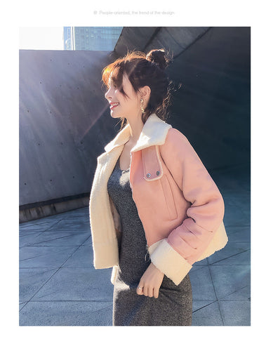 Pink Faux Fur Jacket