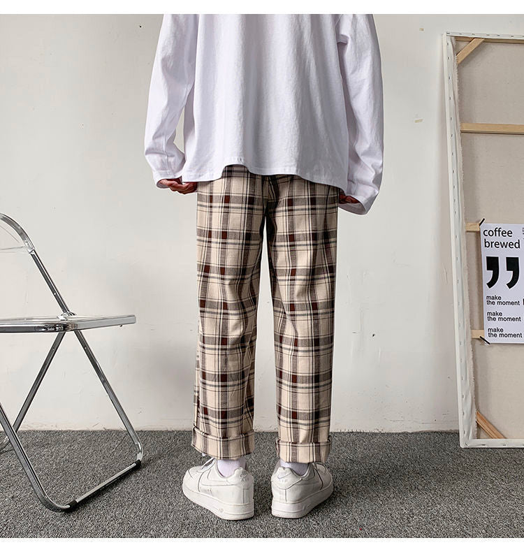 Loose Elastic Hip Hop Plaid Pants