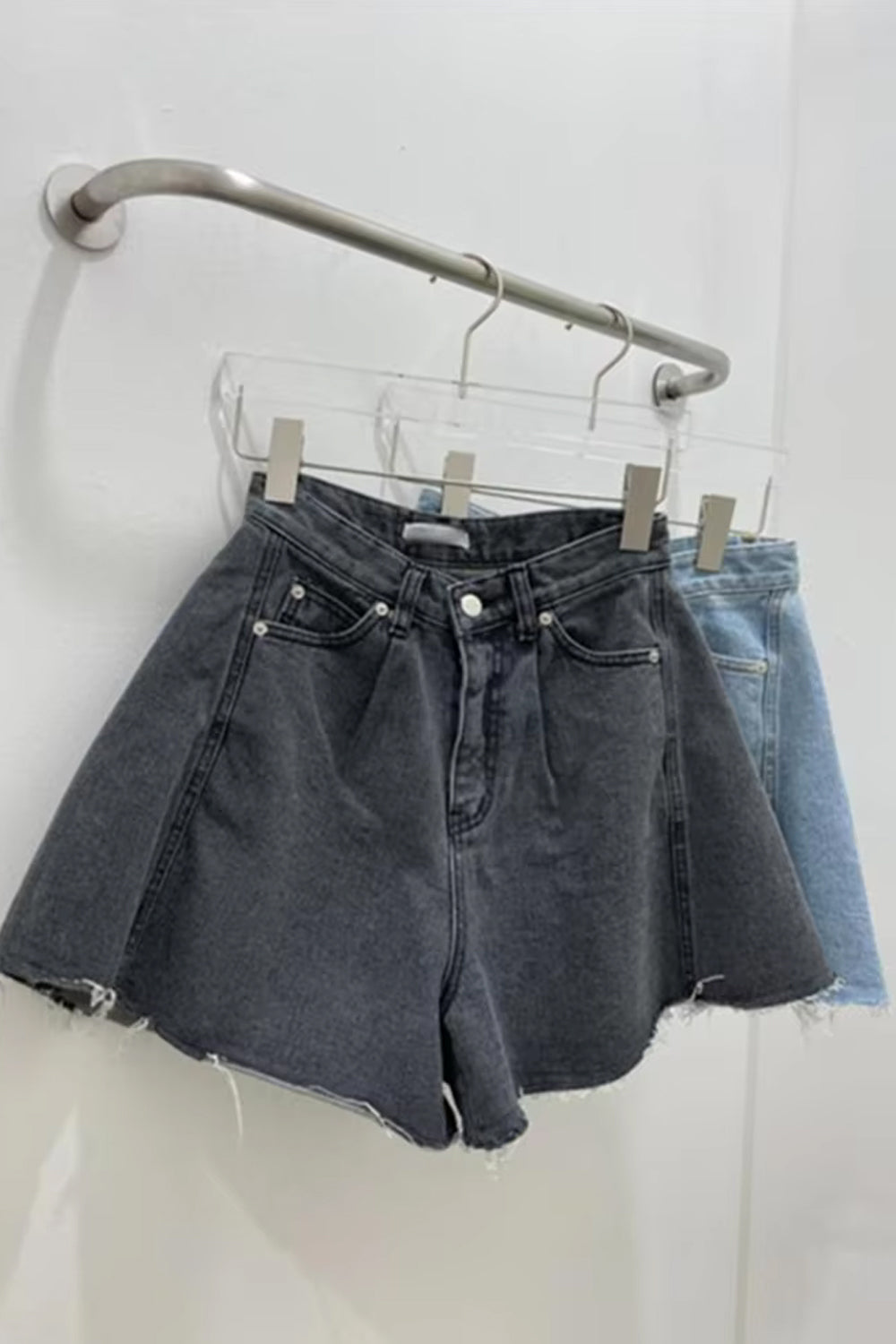 High Waist Casual Flare Style Jeans Shorts