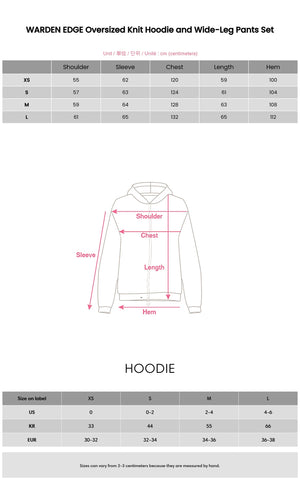 Oversized Knit Hoodie and Wide-Leg Pants Set