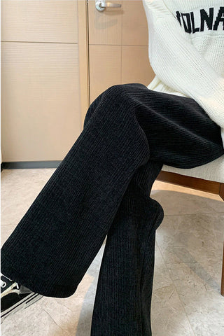 High Waist Fleece Inside Loose Thick Pants