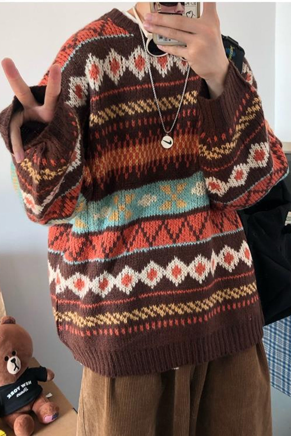 Loose Vintage Thick Knitted Sweater
