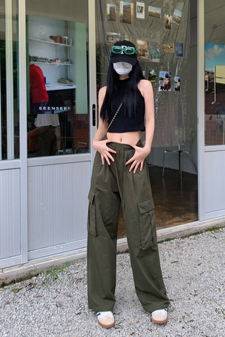 Loose Casual Cargo Long Pants