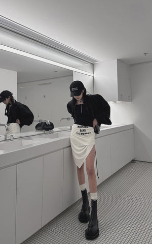 Asymmetrical Pleated Skirt