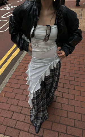 Asymmetric Ruffle Dress