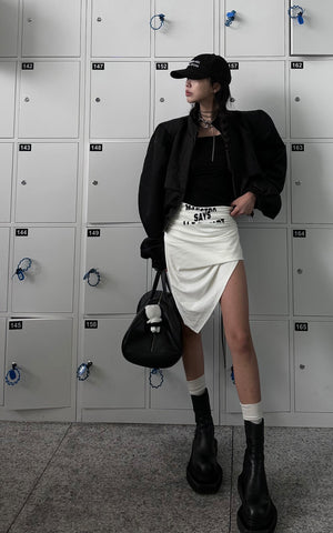 Asymmetrical Pleated Skirt