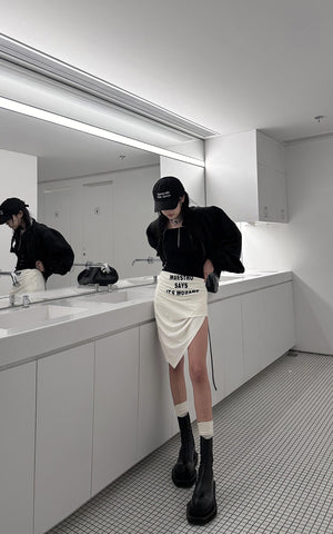 Asymmetrical Pleated Skirt