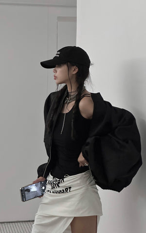 Asymmetrical Pleated Skirt