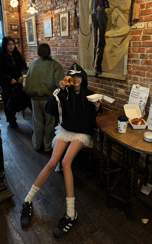 Asymmetrical Mini Lace Skirt