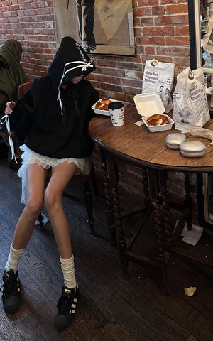 Asymmetrical Mini Lace Skirt