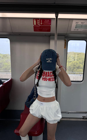 White Bloom Shorts