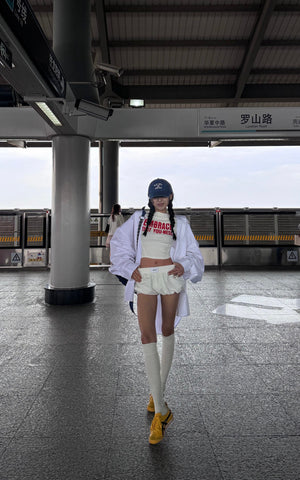 White Bloom Shorts