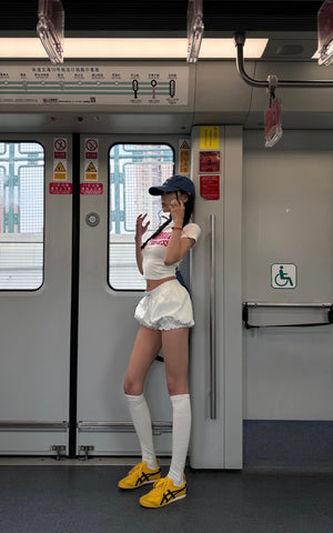 White Bloom Shorts