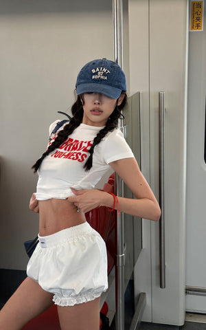 White Bloom Shorts