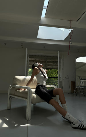Body-Hugging Cycling Shorts with Elastic Waistband