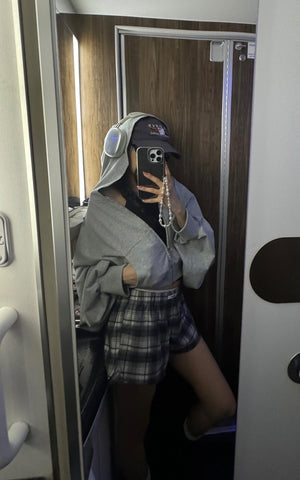 Oversized Hooded Zip-Up Sweatshirt
