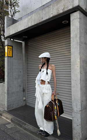 Dramatic Wide-Leg Floor-Length Pants