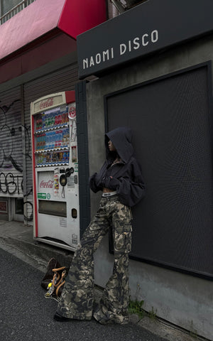 Oversized Hooded Zip-Up Sweatshirt