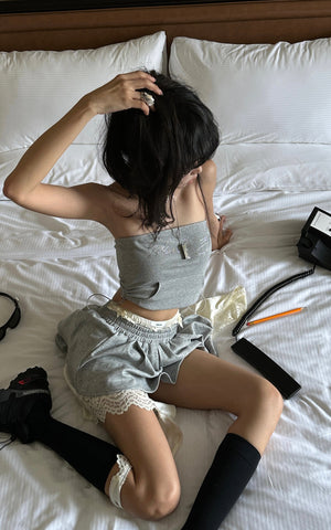 Grey Contrast-Layered Lounge Set