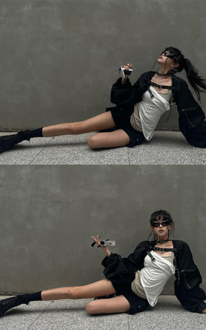 Faux Two-Piece Layered Tank Top