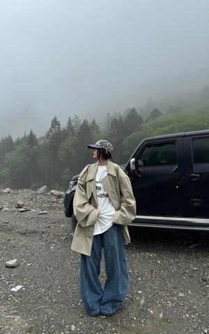 Unisex Deconstructed Trench Coat