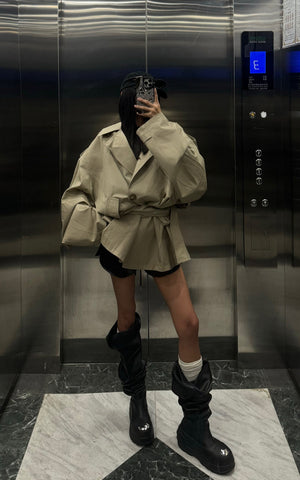 Unisex Deconstructed Trench Coat