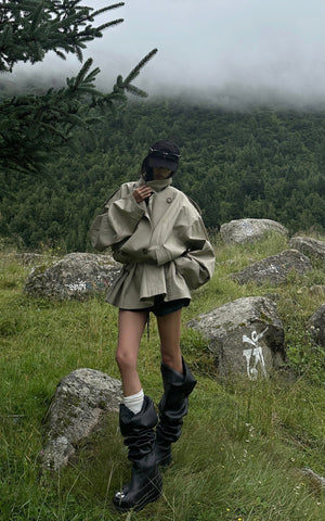Unisex Deconstructed Trench Coat