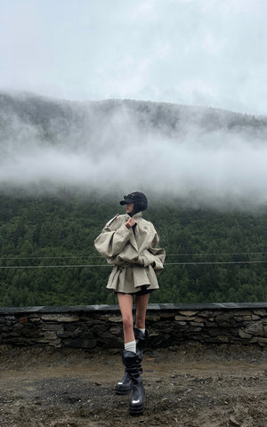 Unisex Deconstructed Trench Coat