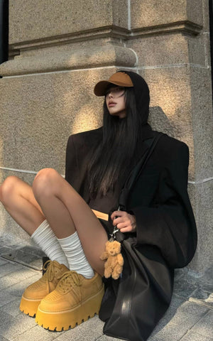 Oversized Double-Breasted Wool Blazer