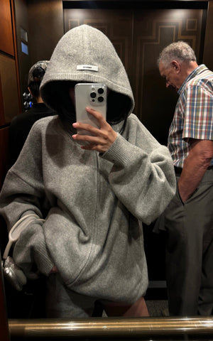 Oversized Hoodie & Shorts Set - Streetwear-Inspired Design