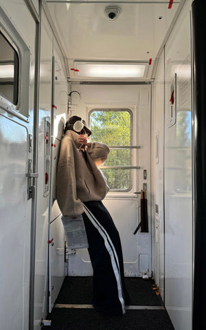 High Neck Oversized Half-Zip Sweater