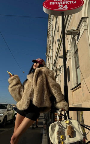 Faux Fur Oversized Coat