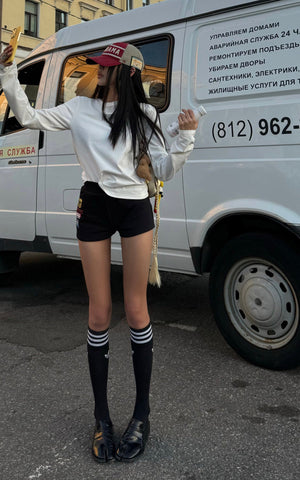 Embroidered Patch Detail Shorts