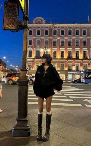 High-Waisted Wool-Blend Shorts