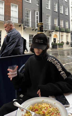 High-Neck Sweater with Embroidered Logo