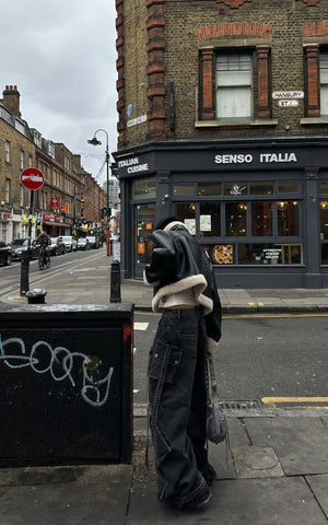 Multi-Pocket High-Rise Cargo Jeans