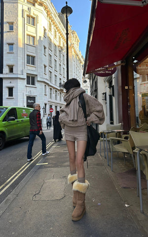 Oversized Knitwear Set with Scar