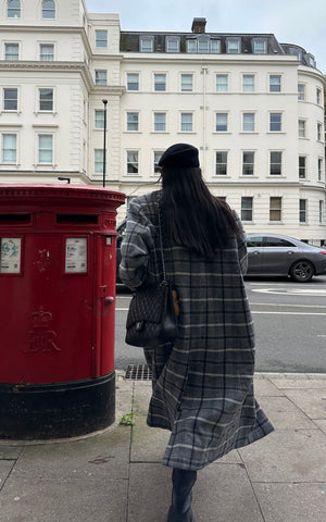 Wool Plaid Overcoat
