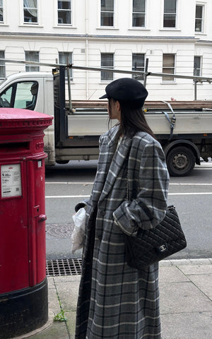 Wool Plaid Overcoat