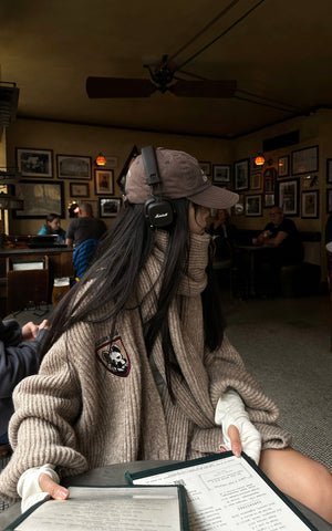 Knitted Cardigan & Scarf Set