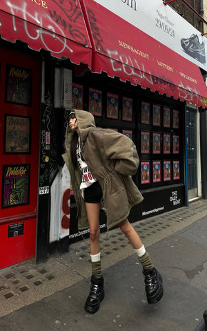 High-Waist Wool Shorts