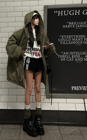 High-Waist Wool Shorts