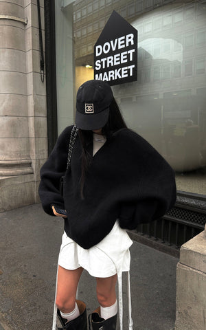 Layered V-Neck Knit Sweater