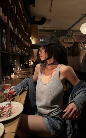 Backless Knit Tank Top