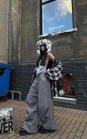 Paratrooper Draped Wide-Leg Pants