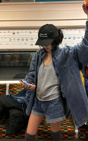 Denim Layered Set â€?Jacket, Shorts & Tank