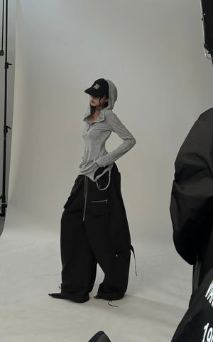 Sculpted Hooded Top