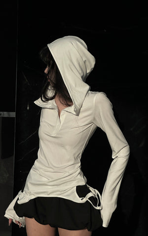 Sculpted Hooded Top
